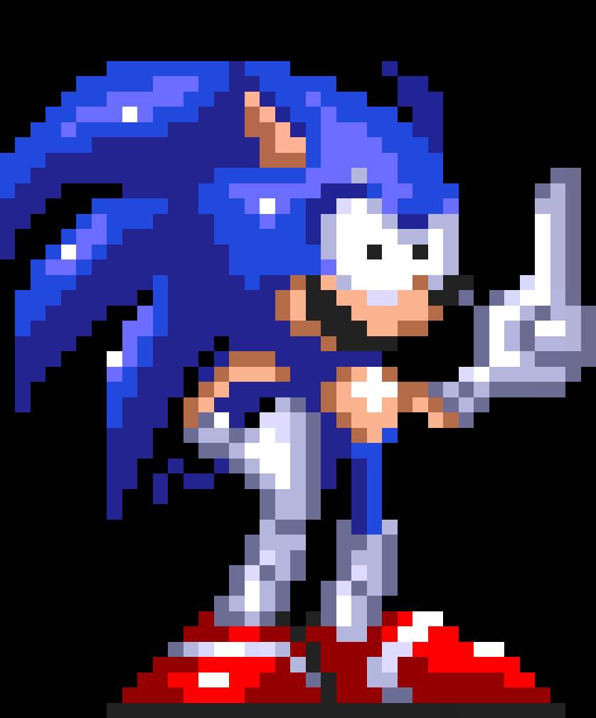 Sonic exe rewrite pixel art