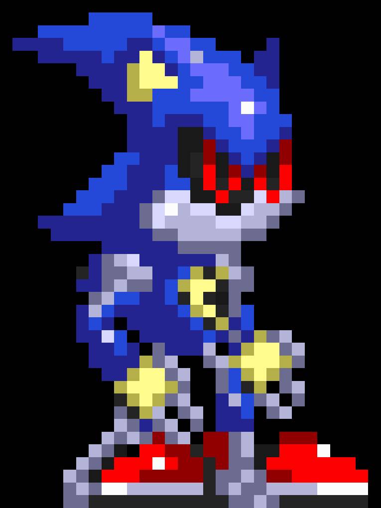 Pixilart - metal sonic full sprite by blue-blue