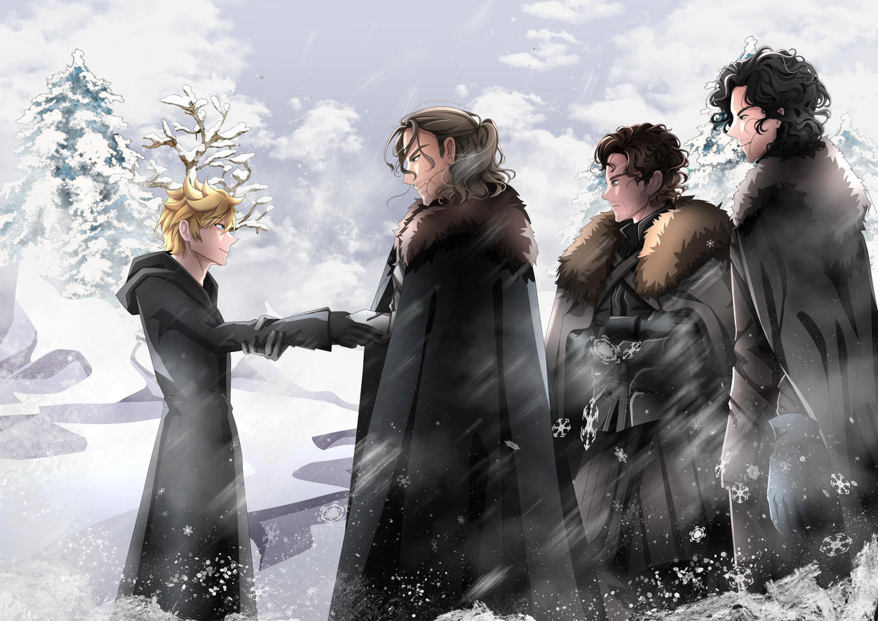 Roxas meets Ned, Robb and Jon. by FreeManWriter on DeviantArt