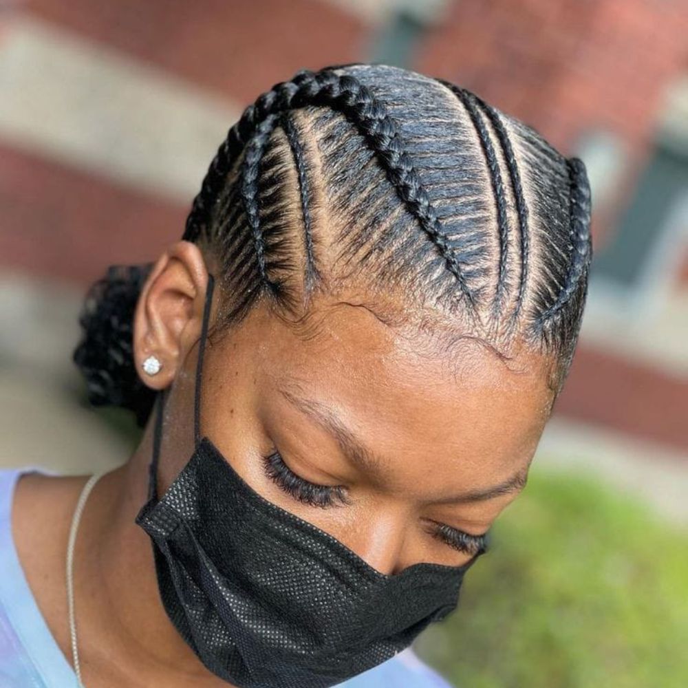 Chic Braided Bun Style With Cornrows by foxbethani on DeviantArt Chic Braided Bun Style With Cornrows by foxbethani on DeviantArt