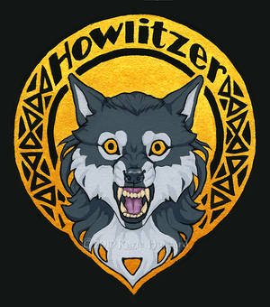 Howlitzer Deluxe Gold Halo Badge