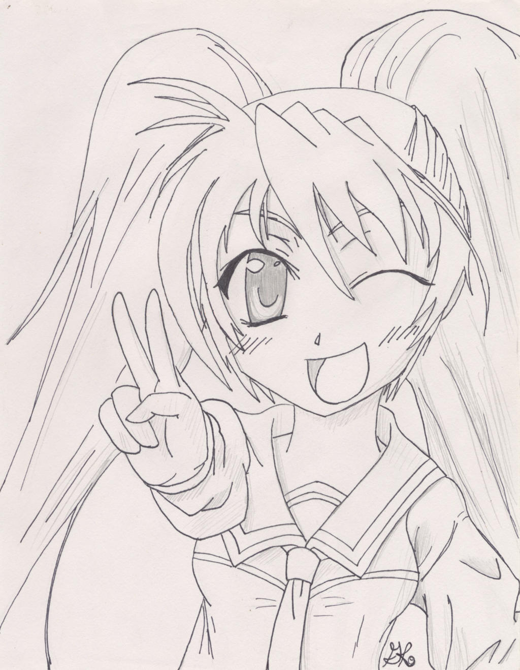 Anime peace sign by ninjakittyartist on DeviantArt
