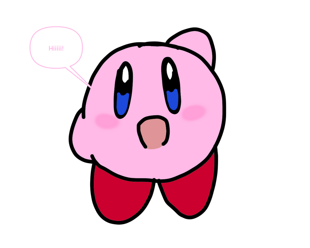 Kirby Says Hi by AlextheStarChild on DeviantArt