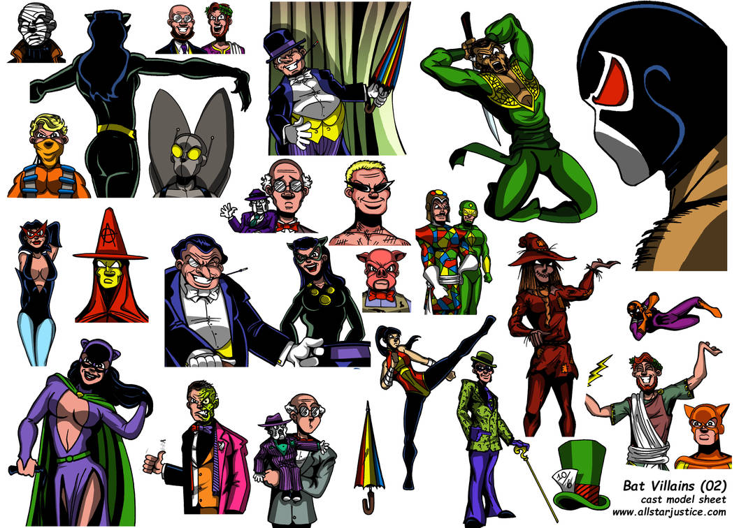 Model Sheet Bat Villains 02 by DDPeterson on DeviantArt