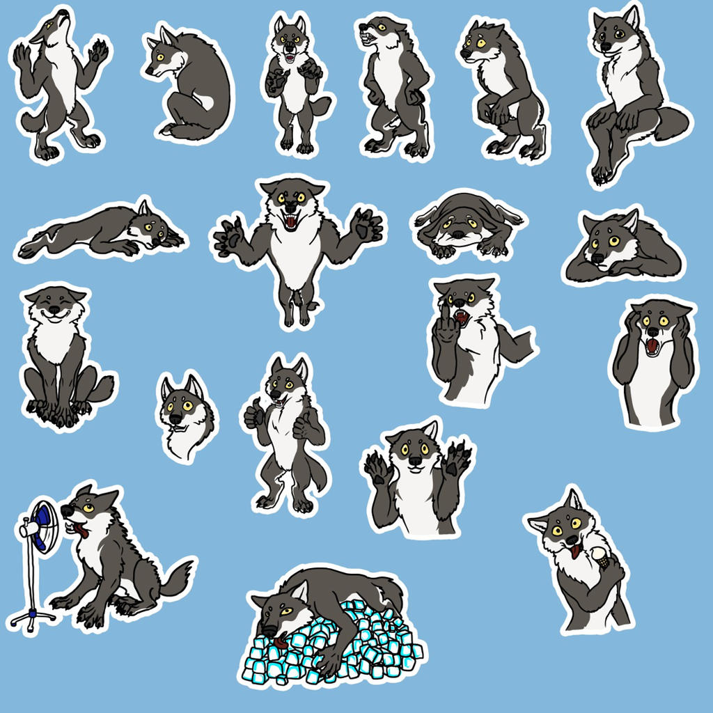 Werewolf telegram sticker pack by ShadowOfLightt on DeviantArt