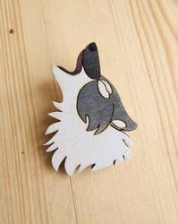 Wolf wooden pins | magnets by ShadowOfLightt