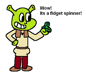 Shrek Finds Fidget Spinner by ASwiftKickToTheBalls on DeviantArt