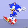 Sonic doing a Mickey pose (?