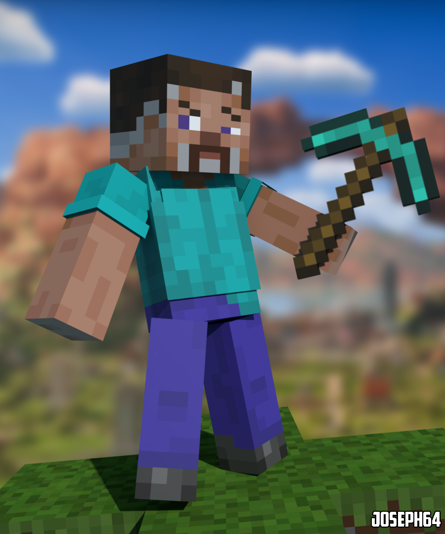 Minecraft Steve Rendering (Minecraft Render) Steve is Jack Black by ImJoseph64 on DeviantArt