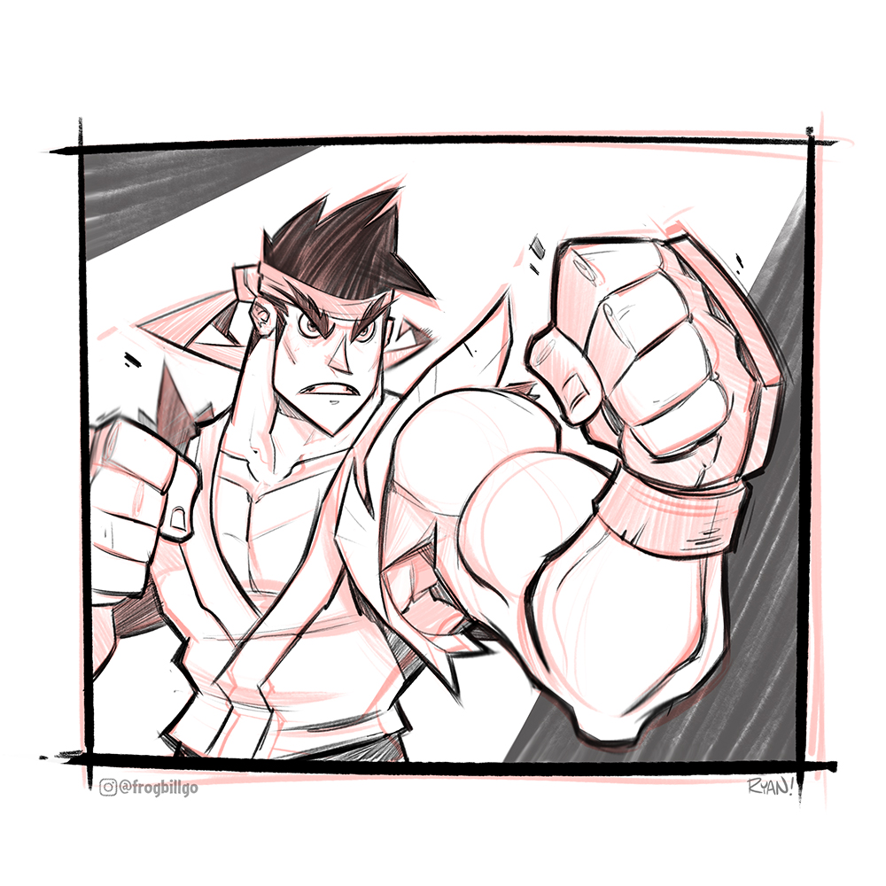 Ryu Sketch! by frogbillgo