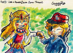 Link and Princess Zelda (Spirit Tracks) by RtisticMoulton