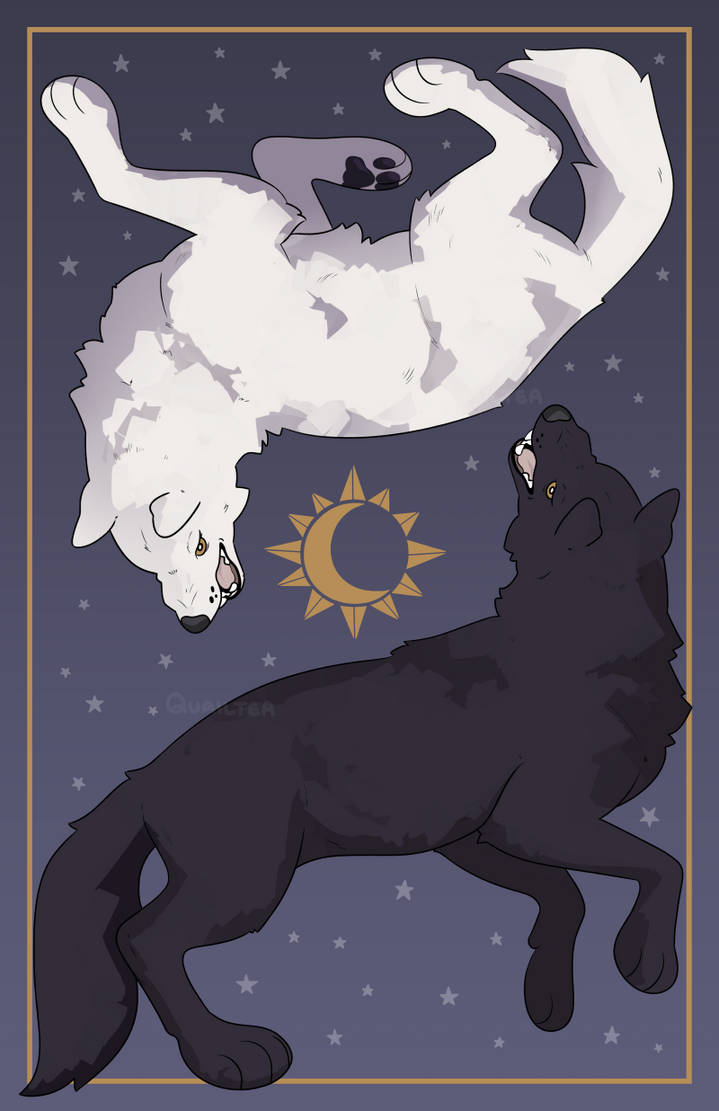 Hati and Skoll by quailtea on DeviantArt