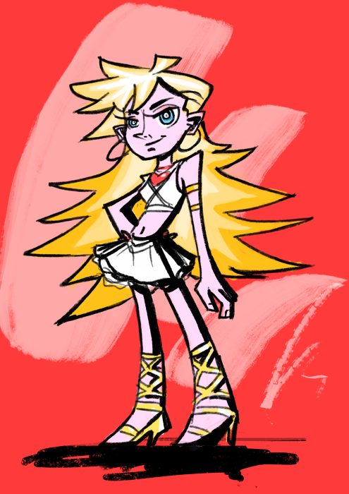 Panty and stocking with garterbelt