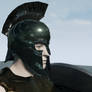 Myrmridon Helm on greek Hoplite Side