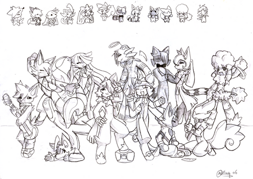 Rave Battle cast-uncoloured