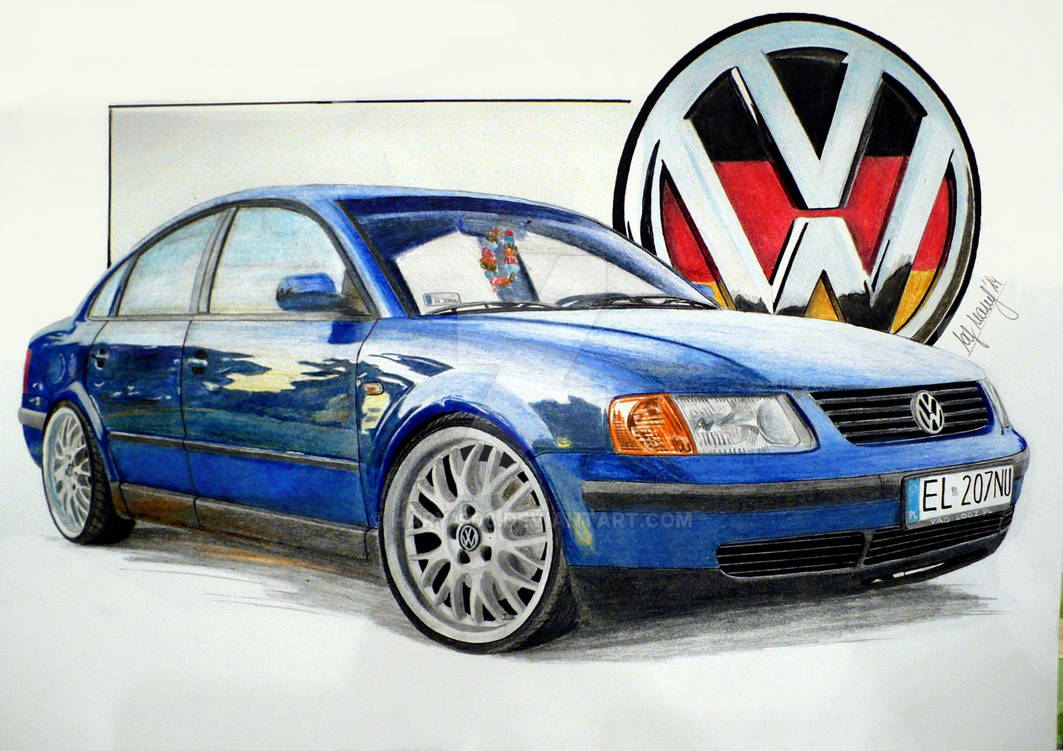 Volkswagen Drawing Volkswagen Passat B5 Drawing by hary1908 on DeviantArt