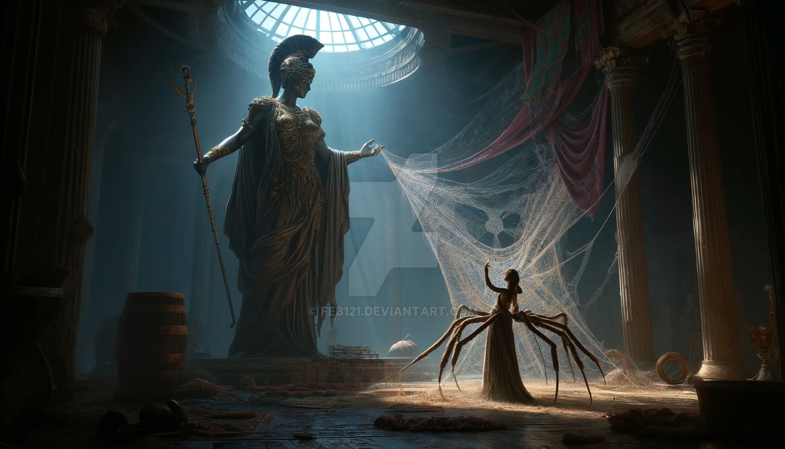 Athena and Arachne by Feb121 on DeviantArt