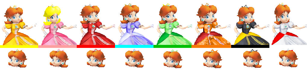 Ssb Color Daisy Daisy Palette (SSB4) by Moonball14 on DeviantArt