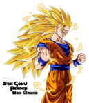 Dragon Ball Son Goku SSJ3 Render The Black by OneBill