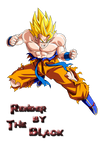 Dragon Ball Z Goku SSJ Render The Black by OneBill