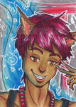 ACEO - Foxy by VanillasauceArt