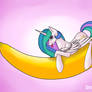 Celestia and her banana + Speedpaint