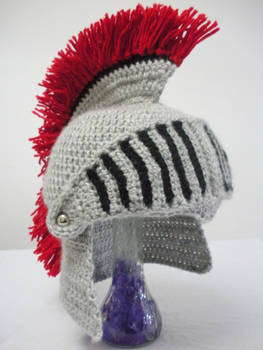 Crocheted Knight Helmet with Movable Visor