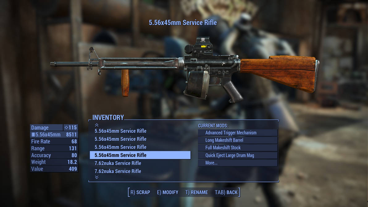 Fallout Service Rifle Front Fallout 4 Service Rifle Paint Jobs at Michael Birdwood blog