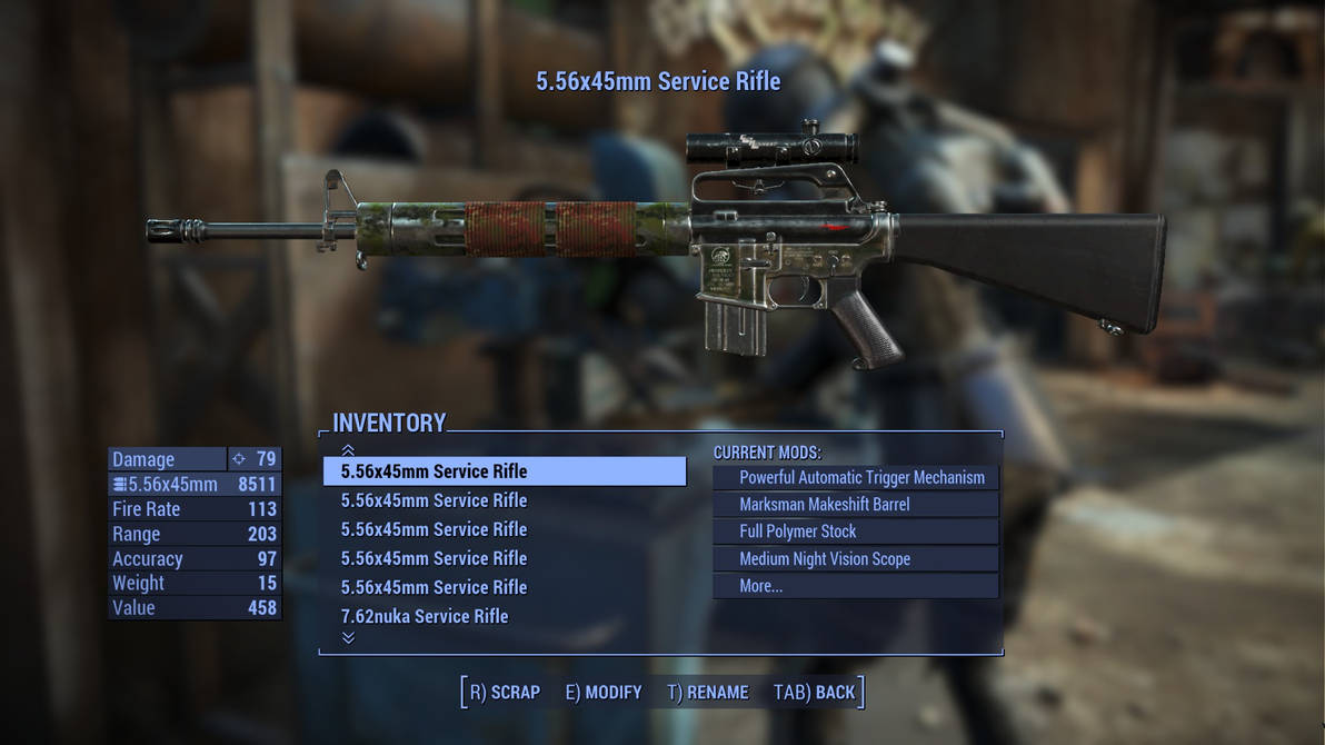 Fallout Service Rifle Front Fallout 4 Service Rifle Paint Jobs at Michael Birdwood blog