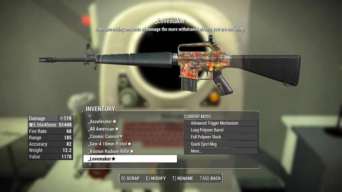 Fallout 4 Service Rifle Mod 'Lovemaker' by PlutoSkybase on DeviantArt