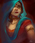Gujarati Woman by bluemist72