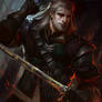 Geralt in Wolven gear