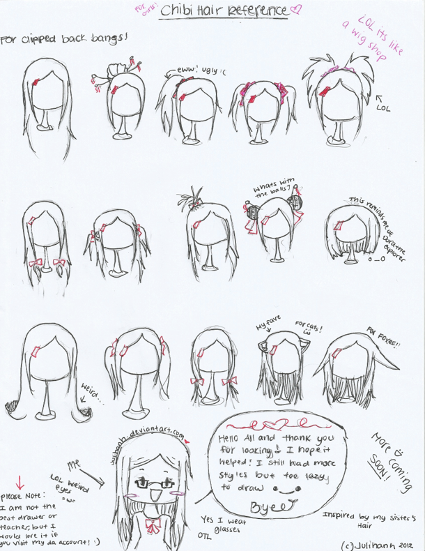 Chibi Hair Reference by Julihanh on DeviantArt Chibi Hair Reference by Julihanh on DeviantArt