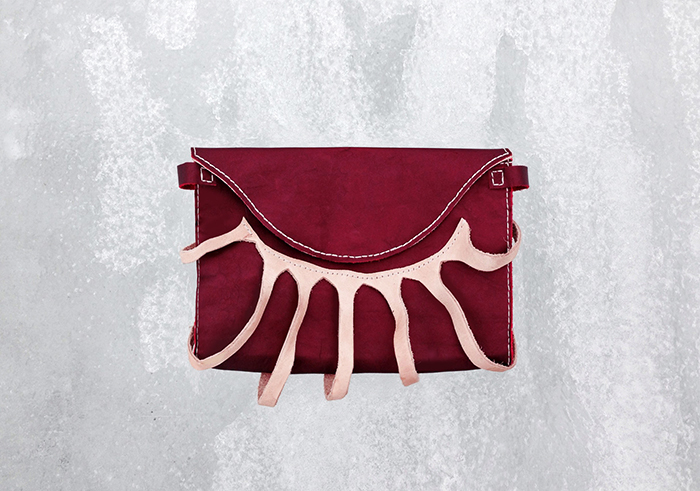 winter purse burgundy