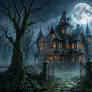 Moonlit Haunted Manor