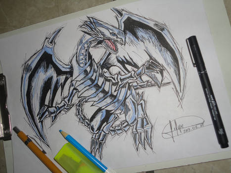 Blue-Eyes White Dragon - Yu-Gi-Oh! by Felipedsx