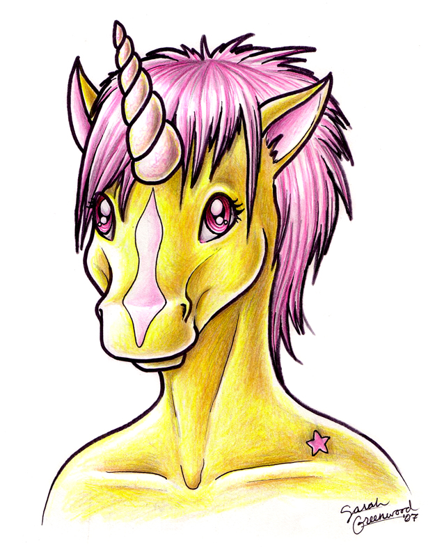 Anthro Unicorn Headshot