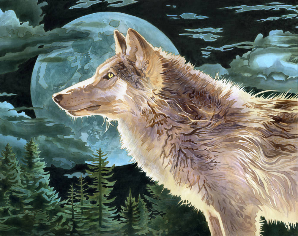 Wolf Landscape by Alanpaints on DeviantArt