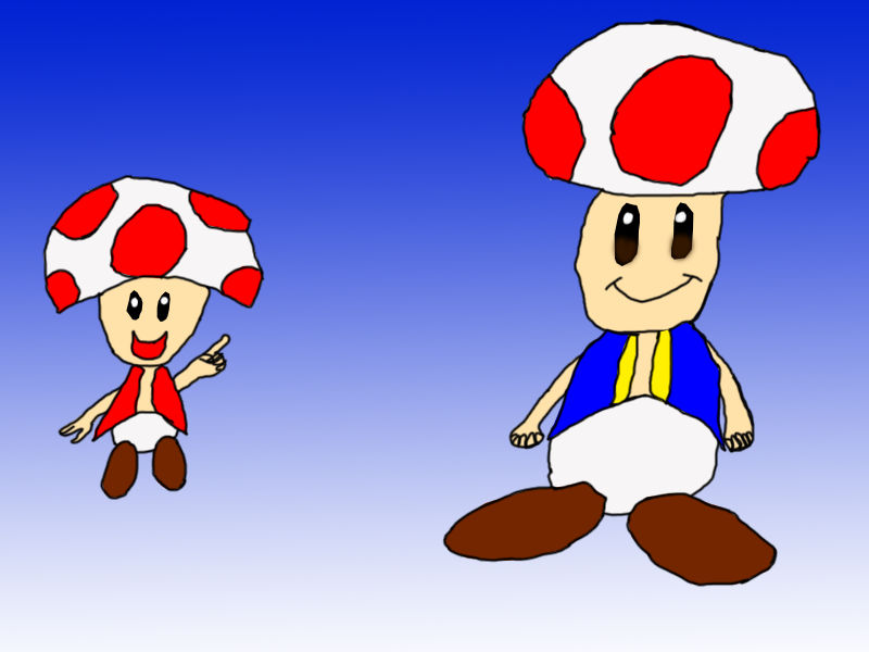 Modern Toad and Classic Toad by Mazznick on DeviantArt