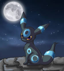 Shiny Umbreon at night