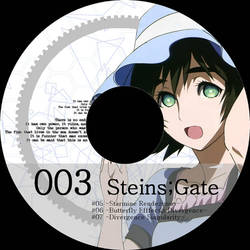 Steins Gate Lightscribe ready Dvd label Vol 3.