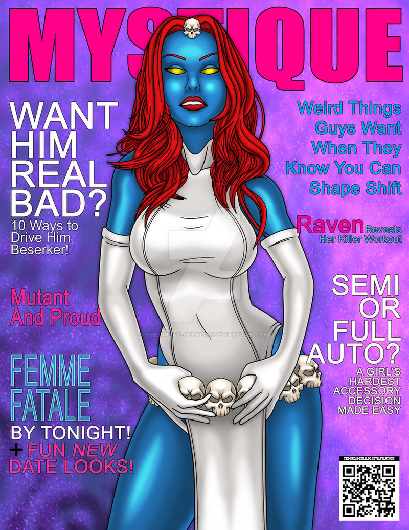 Mystique Cosmo Magazine Spoof