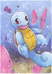 When the squirtle swims