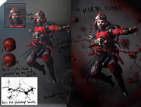 Skarlet cosplay photomontage B/A