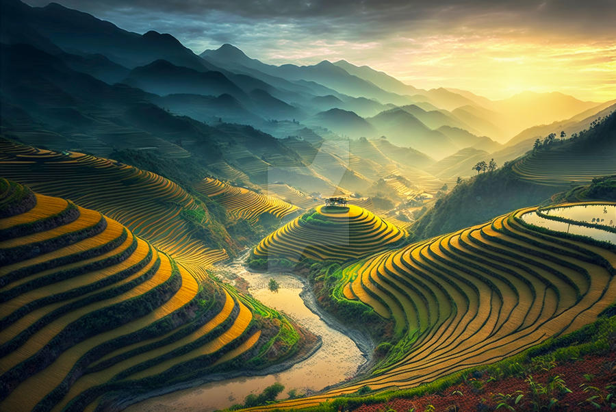 Fried Rice Landscape Beautiful Landscape Rice Fields by AbilioFernandez on DeviantArt