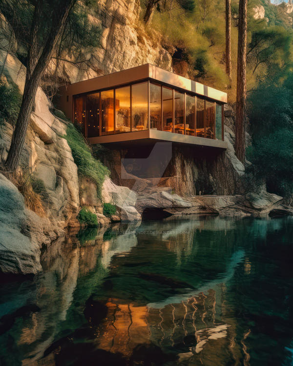 House embedded in the Rocks 03 by AbilioFernandez on DeviantArt