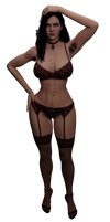 Yennefer Lingerie Hairy by TreesForests