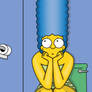 Marge in the toilet