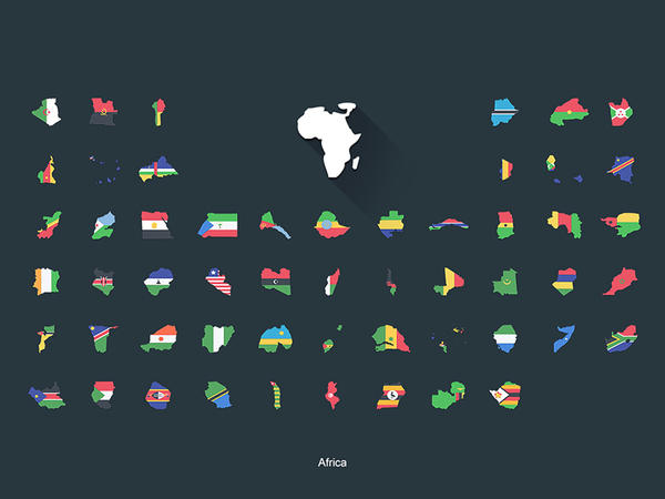 Flat Flags Africa by capdevil13