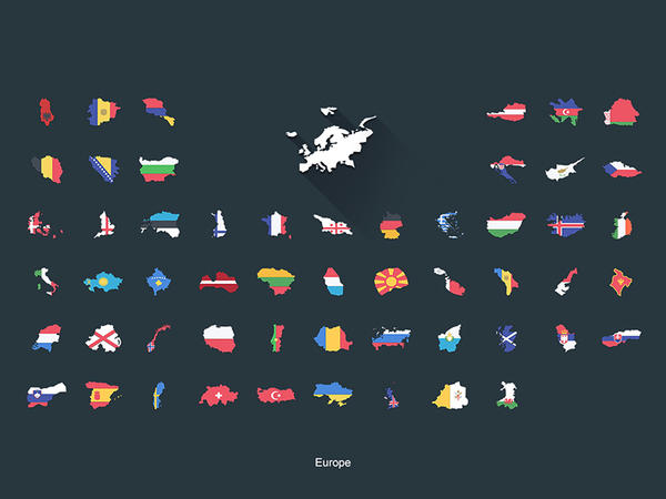 Flat Flags Europe by capdevil13